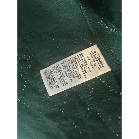 J. Crew Quilted Half Zip Pullover Colorblock BT355 Navy Blue Green Men's Medium - Picture 8 of 9